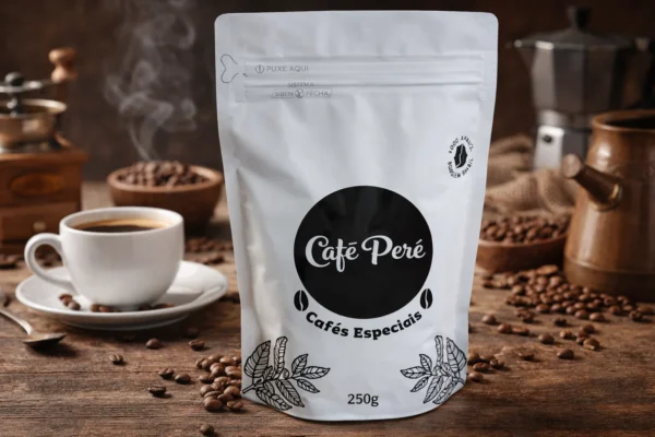 Café Peré Cafés Especiais, embalagem de 250g. Grãos de café especiais.
